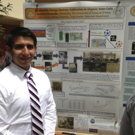 2013 Summer Research Poster Session: Gustavo presenting his summer research. 