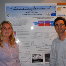 2012 CEEM: Rachel Harris at her poster session with Michael.